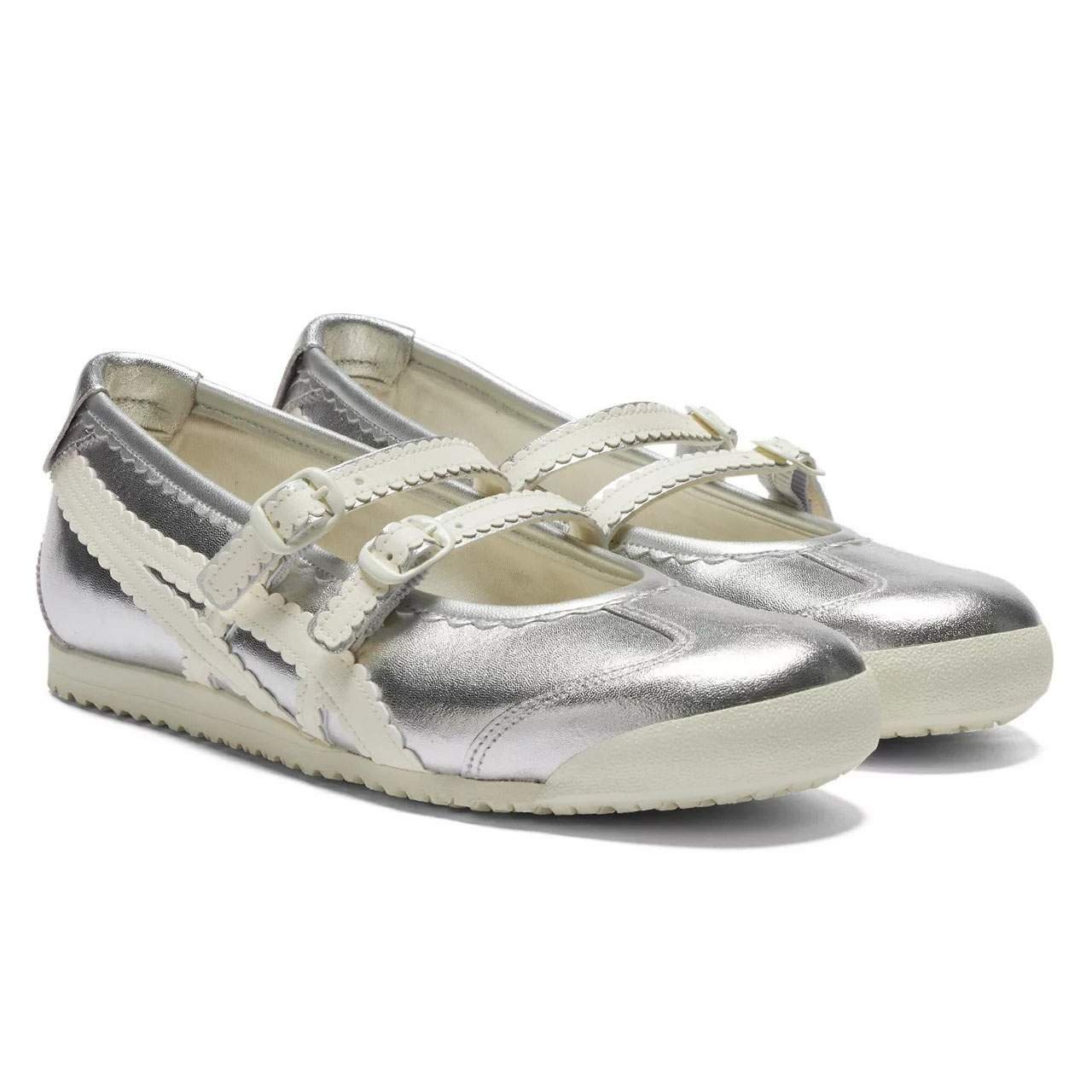 נעלי אוניטסוקה טייגר | Onitsuka Tiger MEXICO 66 TGRS Silver/Cream – תמונה 4