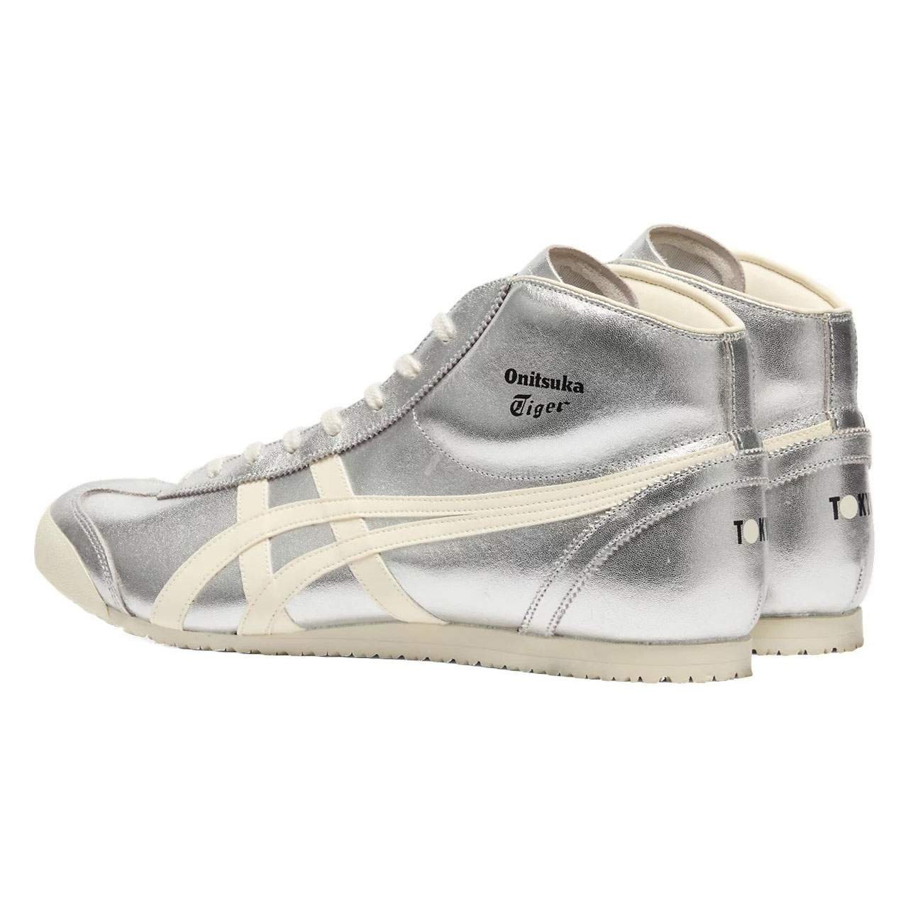 נעלי אוניטסוקה טייגר | Onitsuka Tiger MEXICO Mid Runner Silver/Cream – תמונה 3