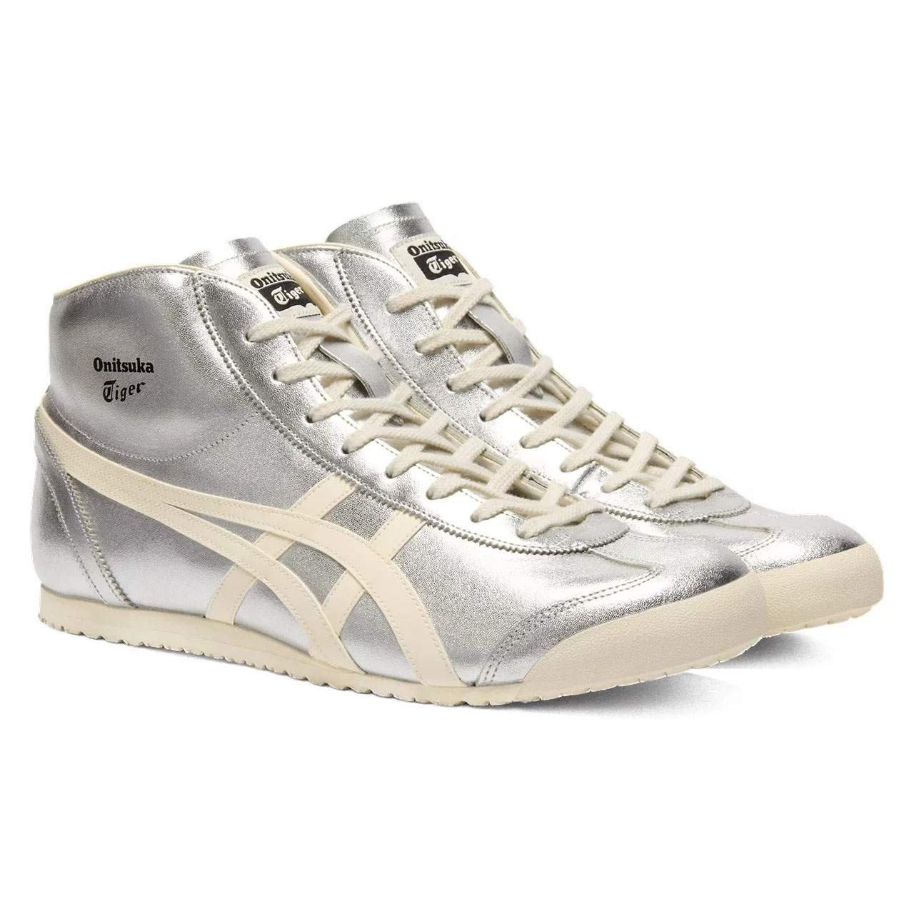 נעלי אוניטסוקה טייגר | Onitsuka Tiger MEXICO Mid Runner Silver/Cream – תמונה 4