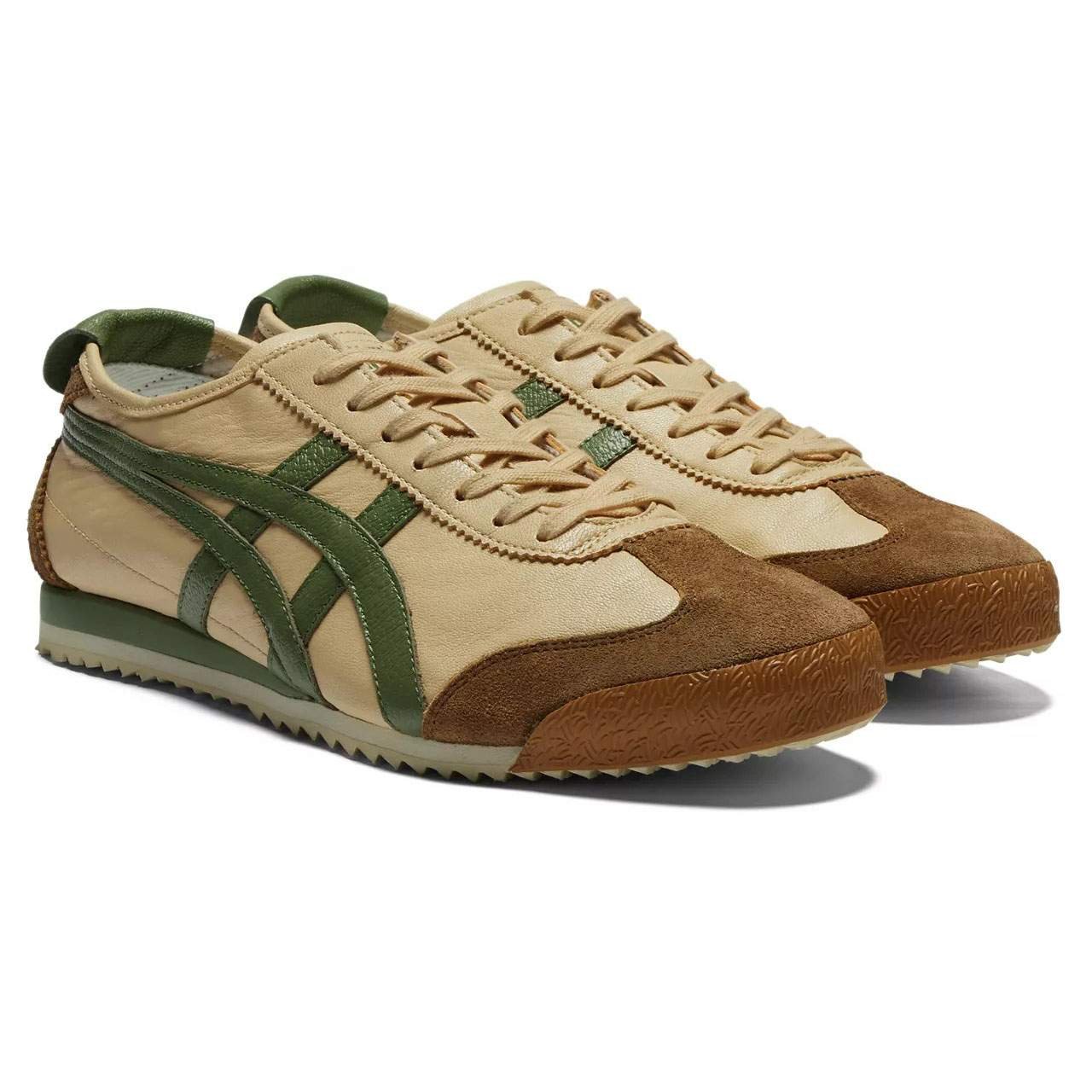 נעלי אוניטסוקה טייגר | Onitsuka Tiger MEXICO 66 NM Beige/Grass Green – תמונה 3