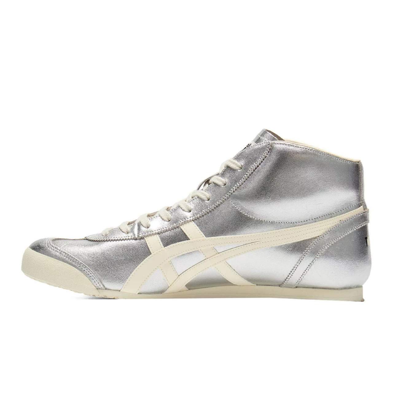 נעלי אוניטסוקה טייגר | Onitsuka Tiger MEXICO Mid Runner Silver/Cream – תמונה 2