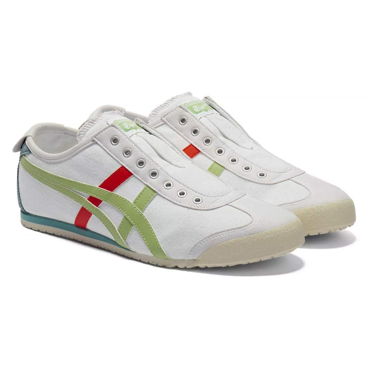 נעלי אוניטסוקה טייגר | Onitsuka Tiger MEXICO 66 SLIP ON White/Jade – תמונה 3