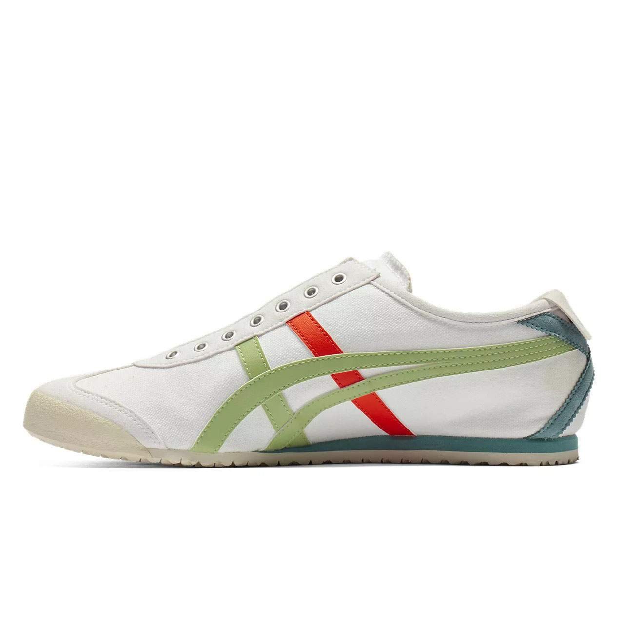 נעלי אוניטסוקה טייגר | Onitsuka Tiger MEXICO 66 SLIP ON White/Jade – תמונה 2
