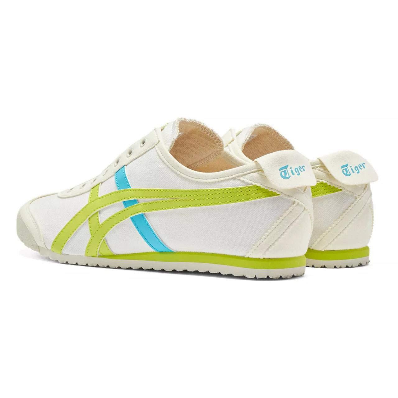 נעלי אוניטסוקה טייגר | Onitsuka Tiger MEXICO 66 SLIP ON Cream/Neon Lime – תמונה 4