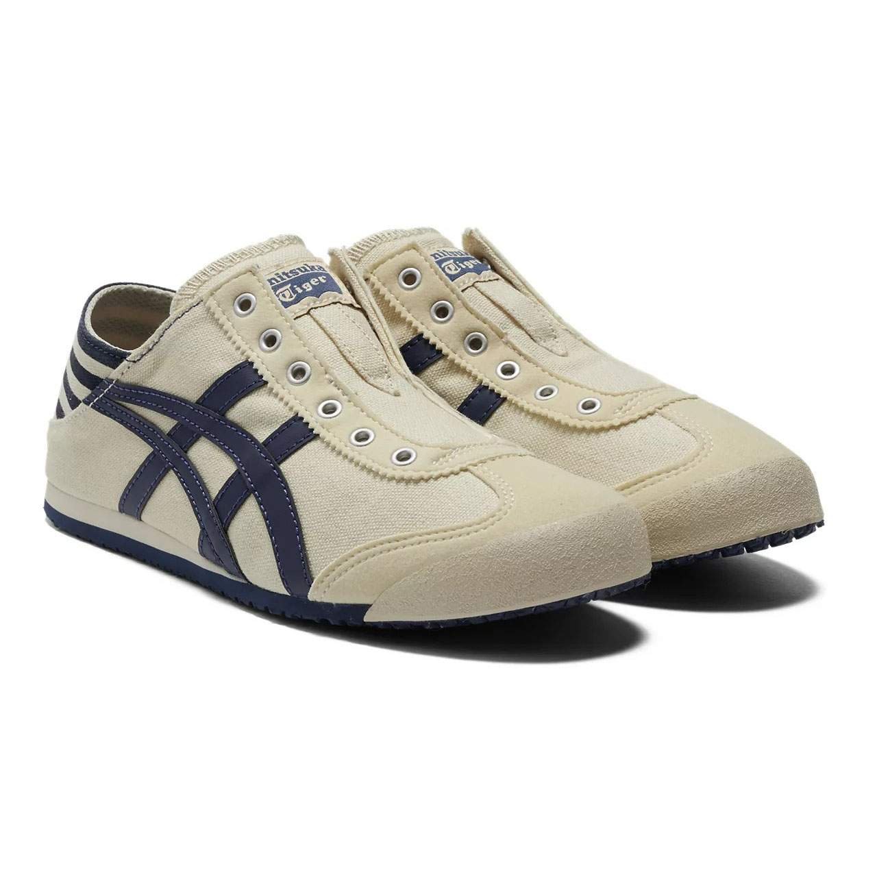נעלי אוניטסוקה טייגר | Onitsuka Tiger MEXICO 66 PARATY Natural/Navy – תמונה 4