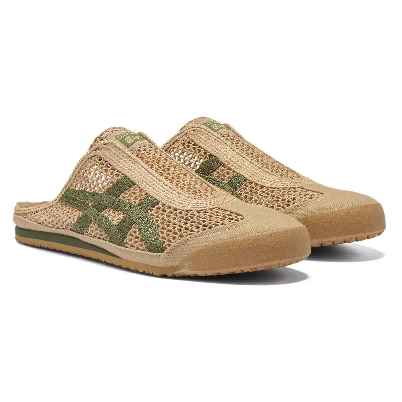 נעלי אוניטסוקה טייגר | Onitsuka Tiger MEXICO 66 SABOT Beige/Green – תמונה 3