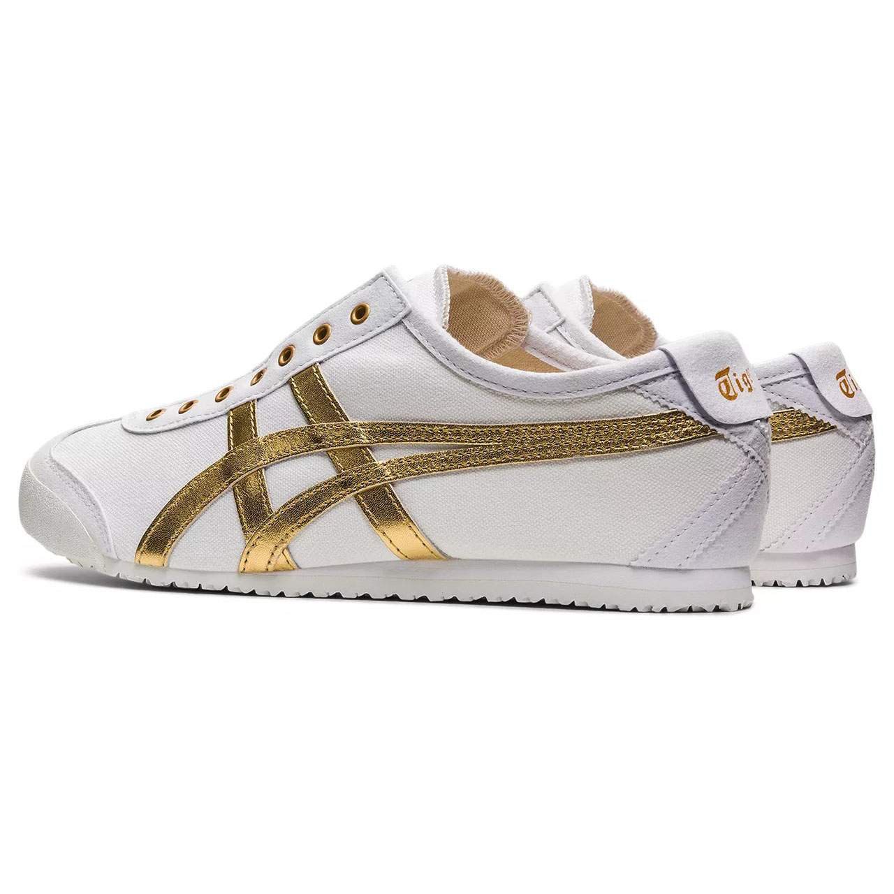 נעלי אוניטסוקה טייגר | Onitsuka Tiger MEXICO 66 SLIP ON White/Pure Gold – תמונה 4