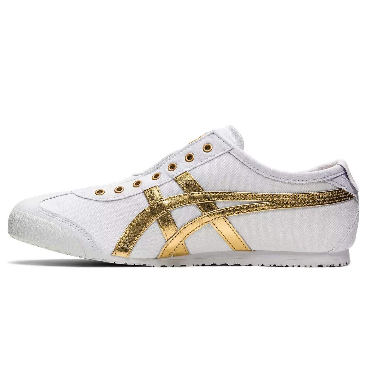 נעלי אוניטסוקה טייגר | Onitsuka Tiger MEXICO 66 SLIP ON White/Pure Gold – תמונה 2