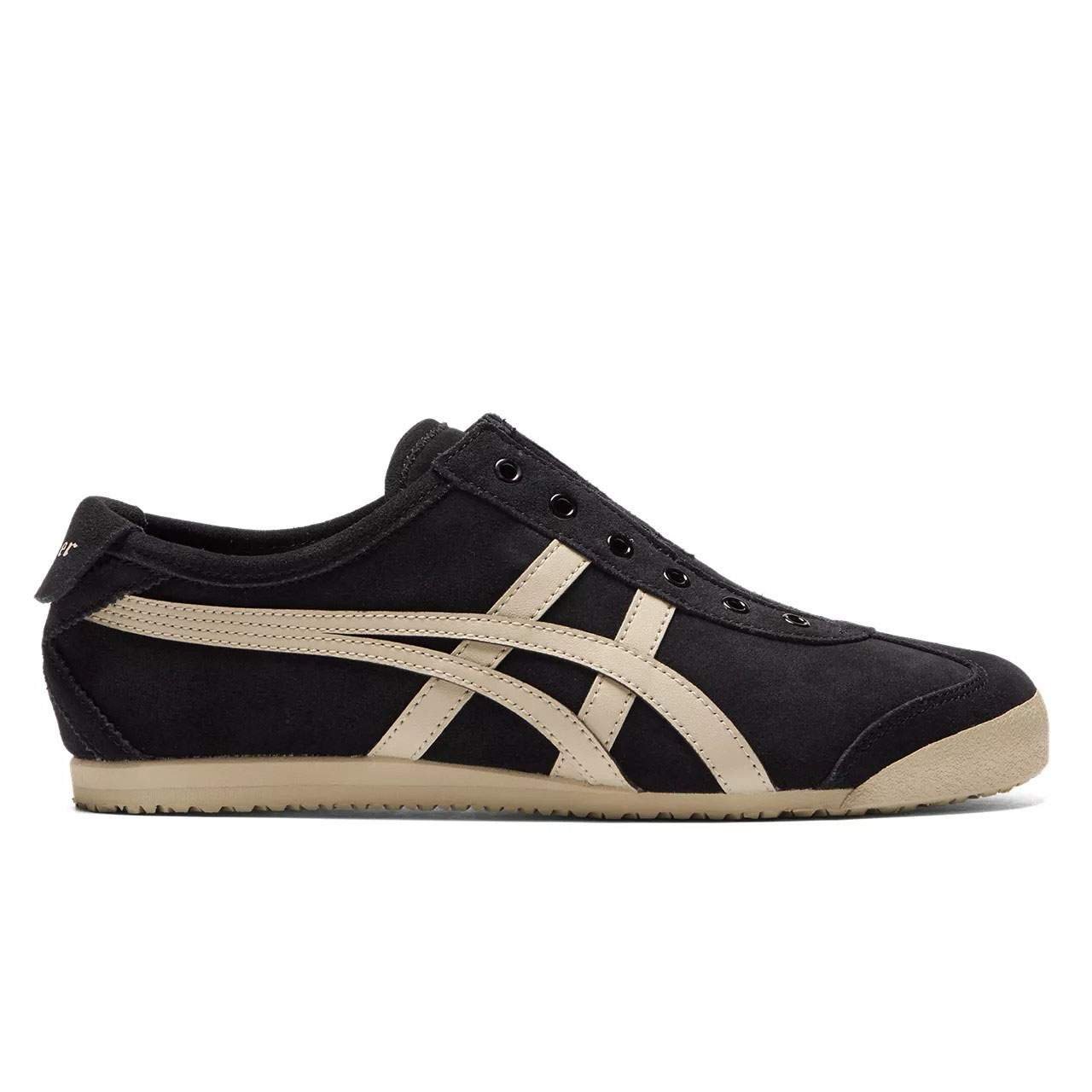 נעלי אוניטסוקה טייגר | Onitsuka Tiger MEXICO 66 SLIP ON Black/Putty