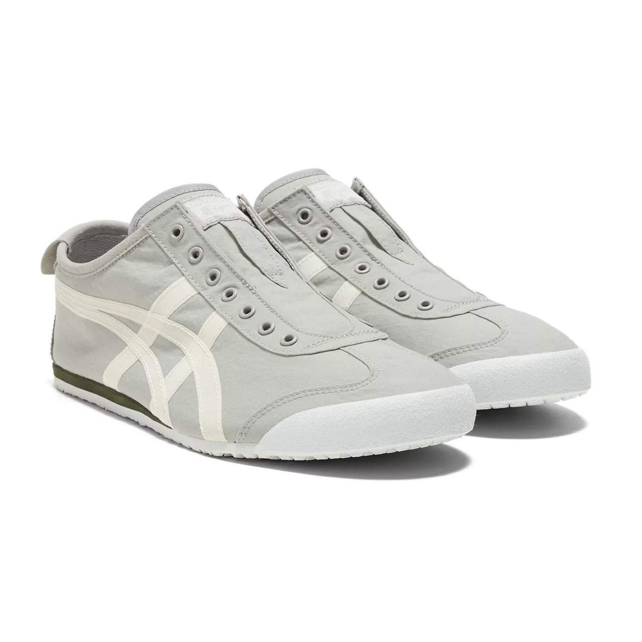 נעלי אוניטסוקה טייגר | Onitsuka Tiger MEXICO 66 SLIP ON Oyster Grey/White – תמונה 3