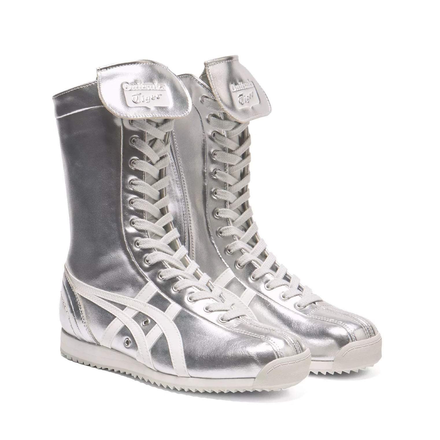 נעלי אוניטסוקה טייגר | Onitsuka Tiger MEXICO 66 BOXING Pure Silver/Off White – תמונה 4