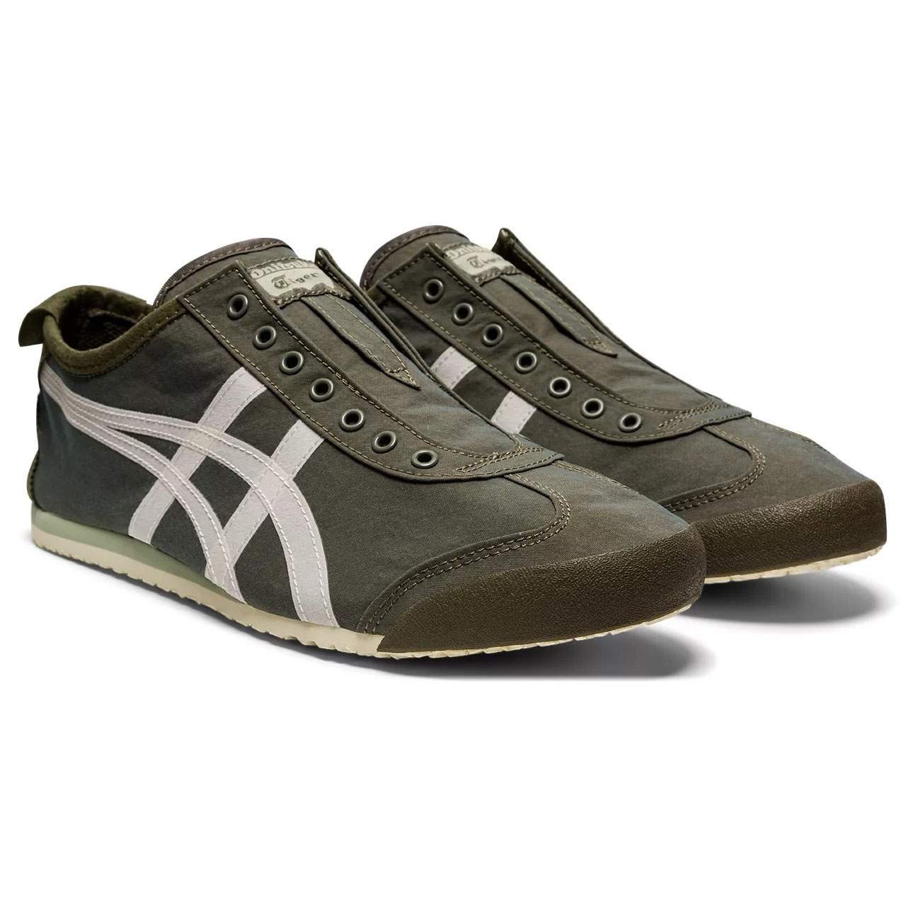 נעלי אוניטסוקה טייגר | Onitsuka Tiger MEXICO 66 SLIP ON Mantle Green/Birch – תמונה 3