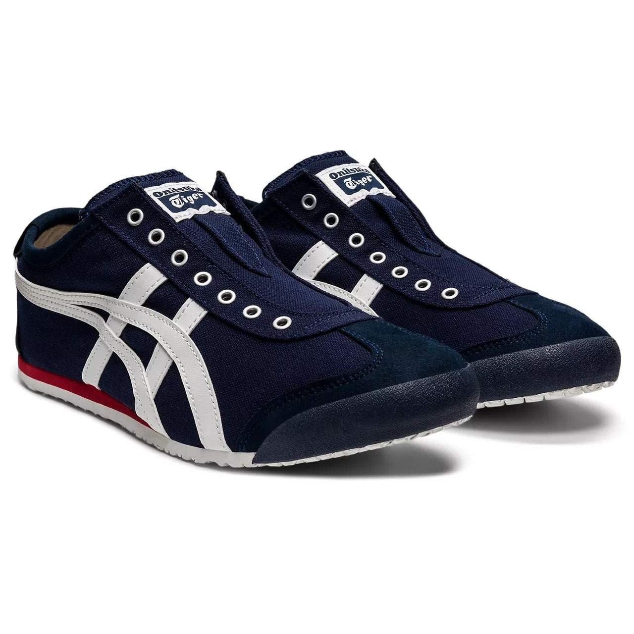 נעלי אוניטסוקה טייגר | Onitsuka Tiger MEXICO 66 SLIP ON Navy/Off White – תמונה 3