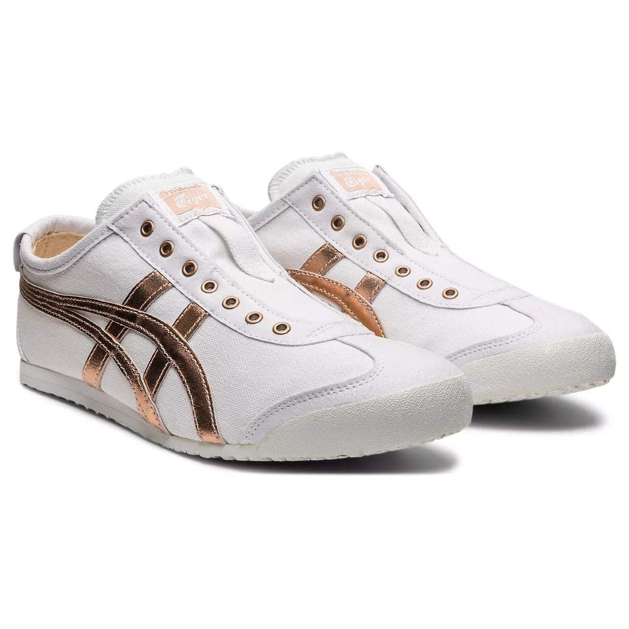 נעלי אוניטסוקה טייגר | Onitsuka Tiger MEXICO 66 SLIP ON White/Rose Gold – תמונה 3