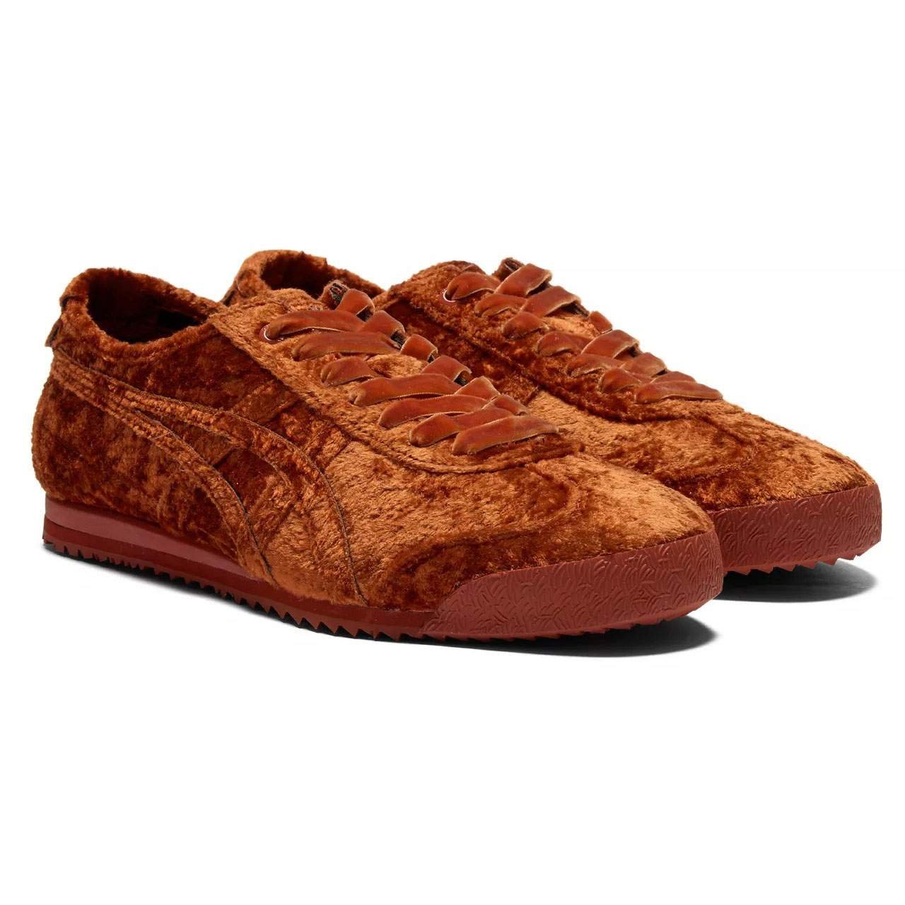 נעלי אוניטסוקה טייגר | Onitsuka Tiger MEXICO 66 VELVET Brown – תמונה 3