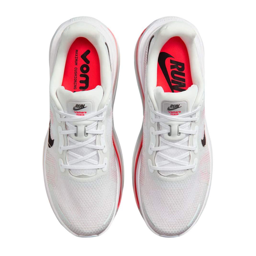 נעלי ריצות נייק | Nike Vomero Premium Road Running Shoes White/Bright Crimson – תמונה 5