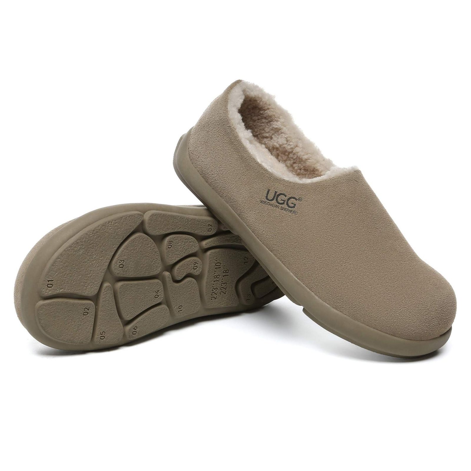 נעלי האג גברים | UGG Men’s Ankle Clog UGG Slippers Khaki – תמונה 5