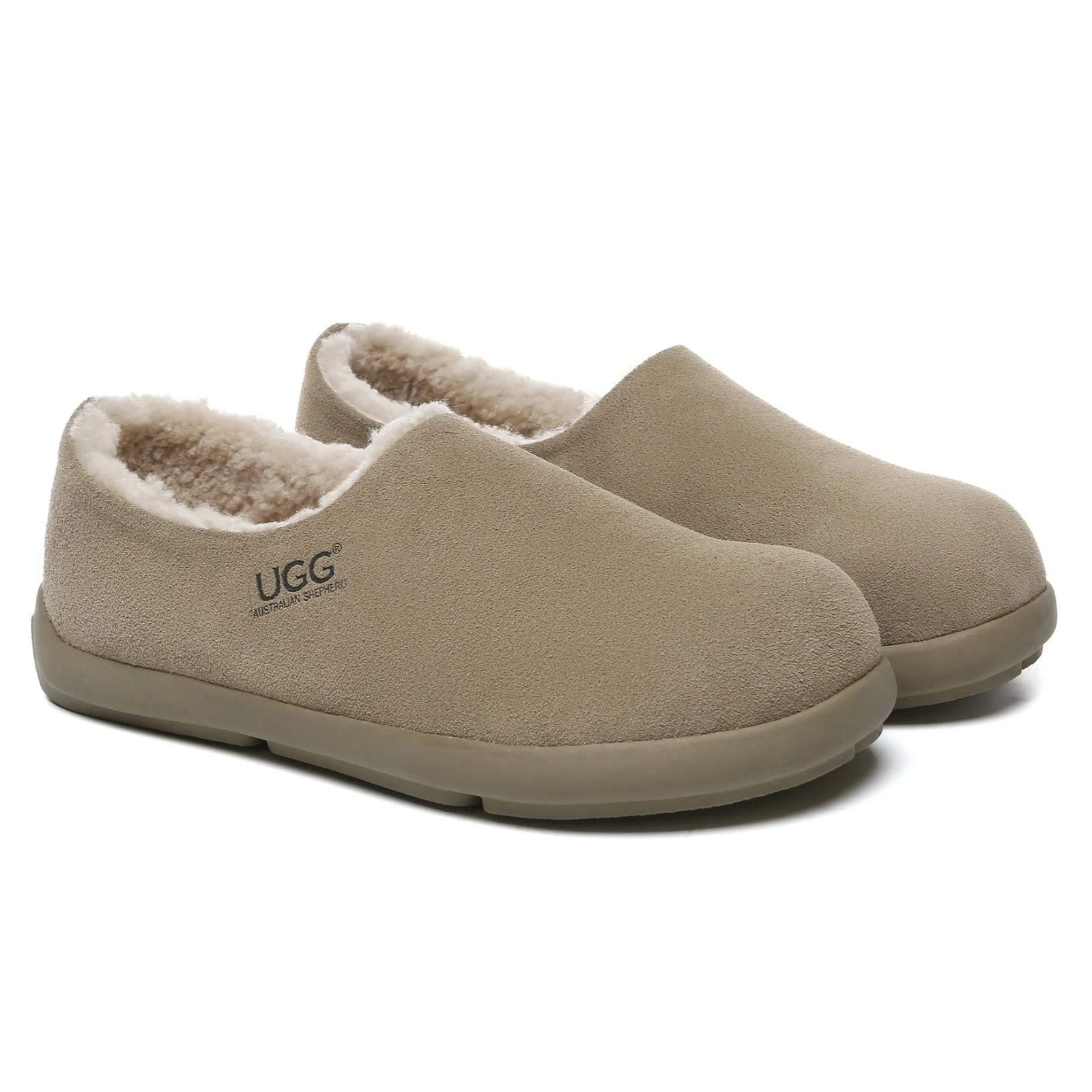 נעלי האג גברים | UGG Men’s Ankle Clog UGG Slippers Khaki – תמונה 4